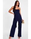 【送料無料】 クイズ レディース ジャンプスーツ トップス Women's Scuba Crepe Bandeau Jumpsuit Navy(4)