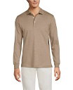 【送料無料】 ランズエンド メンズ ポロシャツ トップス Men's Long Sleeve Cotton Supima Polo Shirt Toasted ...