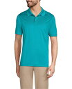 【送料無料】 ランズエンド メンズ ポロシャツ トップス Men's Short Sleeve Rapid Dry Polo Shirt Teal breeze