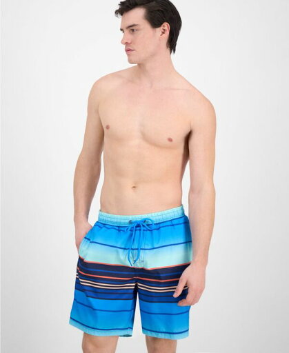 【送料無料】 クラブルーム メンズ ハーフパンツ・ショーツ 水着 Men's Melee Stripe 7" Swim Trunks Navy Blue 【送料無料】 クラブルーム メンズ ハーフパンツ・ショーツ 水着 Men's Melee Stripe 7" Swim Trunks Navy Blue