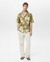 【送料無料】 マンゴ メンズ シャツ トップス Men's Floral Print Shirt Green