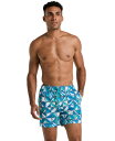 【送料無料】 オリジナルペンギン メンズ ハーフパンツ・ショーツ 水着 Men's Slim-Fit Geometric Swim Trunks Crystal Blue|詳細画像