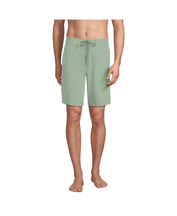 【送料無料】 ランズエンド メンズ ハーフパンツ・ショーツ 水着 Men's 9" Quick Dry Board Shorts Tea leaf