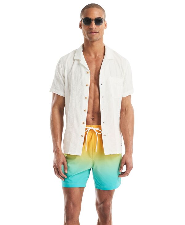 ナウティカ メンズ 水着 ハーフパンツ・ショーツ Nautica Beach Boys x Men's Quick-Dry Gradient Swim Trunks Old Gold ゴールド