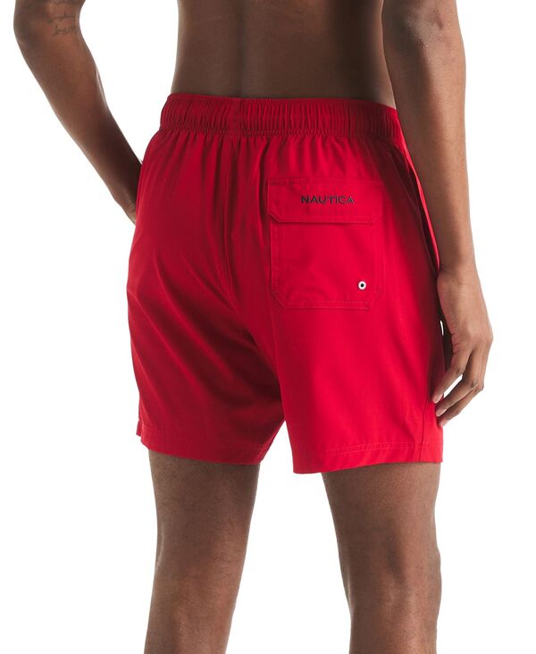 ナウティカ メンズ 水着 ハーフパンツ・ショーツ Nautica Men's Bright Cobalt Swim Trunks Nautical Red レッド