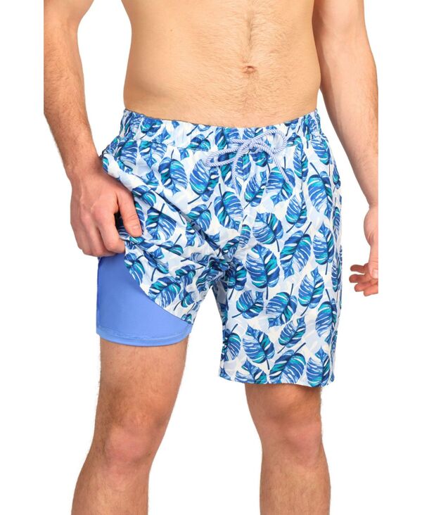 【送料無料】 テーラーバード メンズ ハーフパンツ・ショーツ 水着 Men's Tropical Leaves Swim Shorts Green