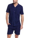 【送料無料】 ウェザープルーフ メンズ シャツ トップス Men's Short Sleeve Terry Coat Front Jacquard Button...