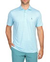 【送料無料】 テーラーバード メンズ ポロシャツ トップス Men's Geo Floral Performance Polo Seafoam