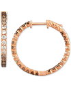 【送料無料】 ル ヴァン レディース ピアス・イヤリング アクセサリー Chocolate Ombr Diamond In & Out Small Hoop E...
