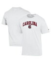 【送料無料】 チャンピオン メンズ Tシャツ トップス Men's White South Carolina Gamecocks Arch Over Logo T-Shirt White