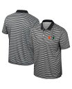 【送料無料】 コロシアム メンズ ポロシャツ トップス Men's Black Miami Hurricanes Striped Polo Shirt Blac...