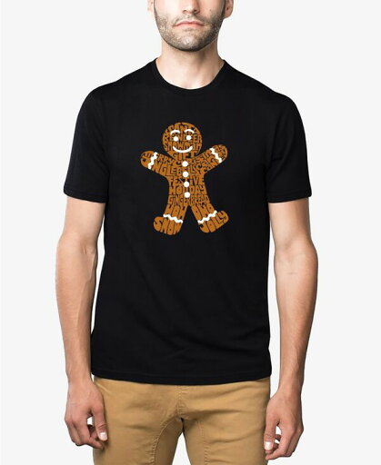 【送料無料】 エルエーポップアート メンズ Tシャツ トップス Men's Gingerbread Premium Blend Word Art T-Shirt Black 【送料無料】 エルエーポップアート メンズ Tシャツ トップス Men's Gingerbread Premium Blend Word Art T-Shirt Black