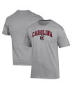 【送料無料】 チャンピオン メンズ Tシャツ トップス Men's Heather Gray South Carolina Gamecocks Arch Over Logo T-Shirt Heather Gray