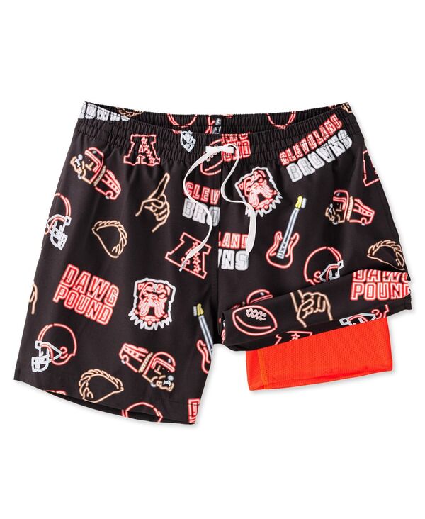 【送料無料】 チャビーズ メンズ ハーフパンツ・ショーツ 水着 Men's 5.5" Brown Cleveland Browns The Neon Lined Classic Swim Trunks Brown