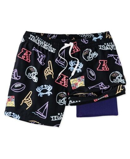 【送料無料】 チャビーズ メンズ ハーフパンツ・ショーツ 水着 Men's 5.5" Black Baltimore Ravens The Neon Lined Classic Swim Trunks Black 【送料無料】 チャビーズ メンズ ハーフパンツ・ショーツ 水着 Men's 5.5" Black Baltimore Ravens The Neon Lined Classic Swim Trunks Black