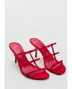 【送料無料】 マンゴ レディース サンダル シューズ Women's Strappy Heeled Bow Sandals Red