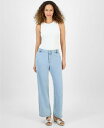 【送料無料】 スタイルアンドコー レディース デニムパンツ ボトムス Petite Wide-Leg Jeans Powder Light