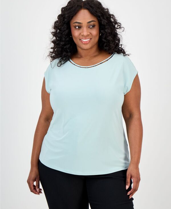 カスパール レディース シャツ トップス Petite Plaid Cowlneck Sleeveless Knit Top 送料無料 カスパール レディース シャツ トップス Petite