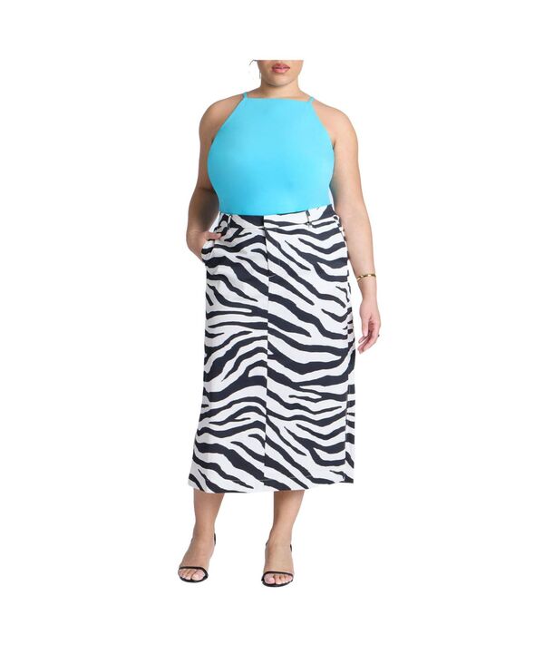 【送料無料】 エロクイ レディース スカート ボトムス Plus Size Printed Midi