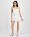 【送料無料】 アンドノウディス レディース ワンピース トップス Women's Eyelet Cotton Tiered Mini Dress White