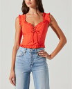 【送料無料】 アストール レディース シャツ トップス Women's Raelyn Ruffled Sweetheart Top Orange