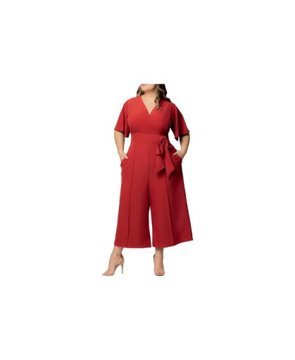 【送料無料】 キヨナ レディース ジャンプスーツ トップス Plus Size Evelyn Cropped Wide Leg Jumpsuit Paprika 【送料無料】 キヨナ レディース ジャンプスーツ トップス Plus Size Evelyn Cropped Wide Leg Jumpsuit Paprika