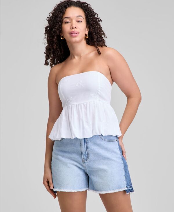 ReVida ŷԾŹ㤨֥ɥΥǥ ǥ ȥåץ  ȥåץ쥹 åȥ ɽ And Now This Women's Cotton Embroidered Strapless Top White ۥ磻ȡפβǤʤ6,480ߤˤʤޤ