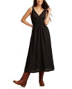 【送料無料】 ラッキーブランド レディース ワンピース トップス Women's Cotton V-Neck Smocked-Waist Midi Dress ...