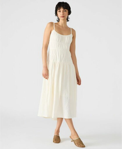 【送料無料】 スティーブ マデン レディース ワンピース トップス Women's Toby Shirred Gauze Midi Dress Ivory 【送料無料】 スティーブ マデン レディース ワンピース トップス Women's Toby Shirred Gauze Midi Dress Ivory