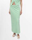 【送料無料】 マンゴ レディース スカート ボトムス Women's Linen-Blend Straight Skirt Pastel Green(4)