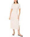 【送料無料】 ヴィンスカムート レディース ワンピース トップス Women's Cotton Striped Ruched Midi Dress Lt Hth...