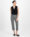 【送料無料】 ジェイエムコレクション レディース カジュアルパンツ ボトムス Petite Printed Capri Pants Deep Black