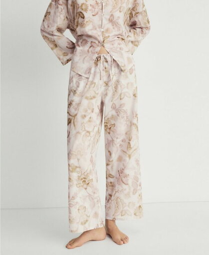 【送料無料】 マンゴ レディース ナイトウェア アンダーウェア Women's Floral Detail Pajama Pants Light Pastel Gray 【送料無料】 マンゴ レディース ナイトウェア アンダーウェア Women's Floral Detail Pajama Pants Light Pastel Gray