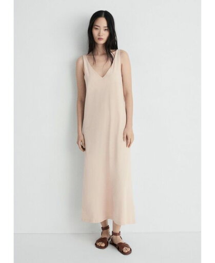 【送料無料】 マンゴ レディース ワンピース トップス Women's Cotton Soft Finish Dress Salmon 【送料無料】 マンゴ レディース ワンピース トップス Women's Cotton Soft Finish Dress Salmon
