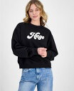 【送料無料】 フューゴ レディース パーカー・スウェット アウター Women's Logo-Print Long-Sleeve Sweatshirt Blac...
