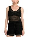 【送料無料】 ゲス レディース ニット・セーター アウター Women's Ava Embellished Open-Stitch Tank Top Jet Black Multi(4)