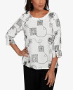 【送料無料】 アルフレッド ダナー レディース シャツ トップス Women's Santa Barbara Geometric Floral Soutache Embroidered Top Ivory