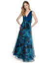 【送料無料】 エリザジェイ レディース ワンピース トップス Women's Surplice Printed-Skirt Sleeveless Gown Te...