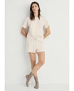【送料無料】 マンゴ レディース ナイトウェア アンダーウェア Women's 2-Piece Short Cotton Pajama Set Beige