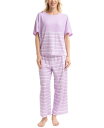 【送料無料】 ムクルクス レディース ナイトウェア アンダーウェア Women's Nautical Ribbed Lounge Pajama Set Lave...