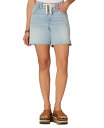【送料無料】 デモクラシー レディース ハーフパンツ・ショーツ ボトムス Women's "Ab"solution Leisure Skyrise Drawstring Denim Shorts Light Blue