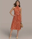 【送料無料】 ダナ キャラン ニューヨーク レディース ワンピース トップス Women's Halter Chiffon A-Line Dress Cinna...