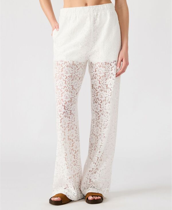 スティーブ マデン レディース ボトムス カジュアルパンツ ワイドレッグ パンツ レース Steve Madden Women's Venetia Lace Wide Leg Pants Antique