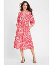 【送料無料】 オルセン レディース ワンピース トップス Women's Palm Statement Print Dress Misty rose