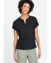 【送料無料】 オルセン レディース Tシャツ トップス Women's Mixed Media Tunic T-Shirt Black