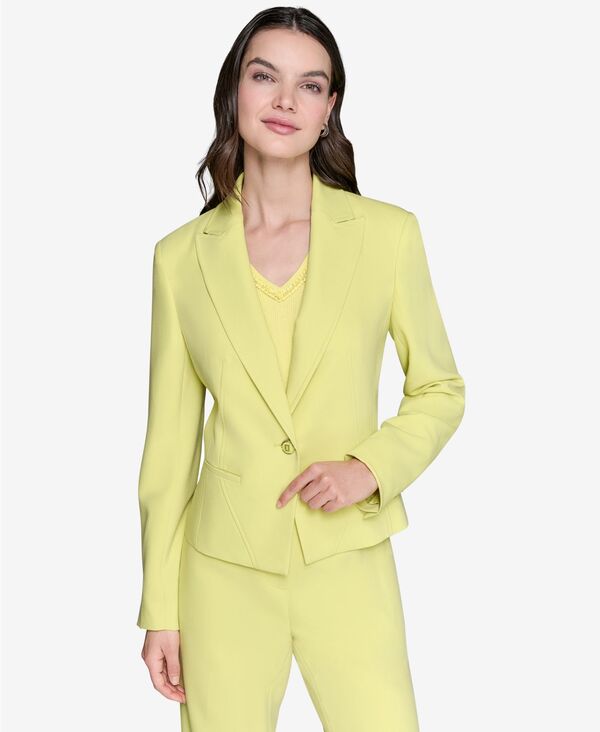 【送料無料】 カール ラガーフェルド レディース ジャケット・ブルゾン アウター Women's Seamed One-Button Blazer Citrus