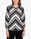 【送料無料】 アルフレッド ダナー レディース シャツ トップス Women's Santa Barbara Chevron Crochet Bell Sleeve Top Black