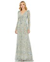 【送料無料】 マックダガル レディース ワンピース トップス Women's Embroidered Wrap Over Puff Sleeves Trumpe...