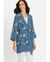 【送料無料】 オルセン レディース ナイトウェア アンダーウェア Women's Ikat Print Kimono Robe Night blue