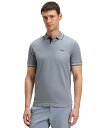 【送料無料】 ヒューゴボス メンズ ポロシャツ トップス Men's Stretch-Cotton Slim-Fit Polo Shirt Dark Gray